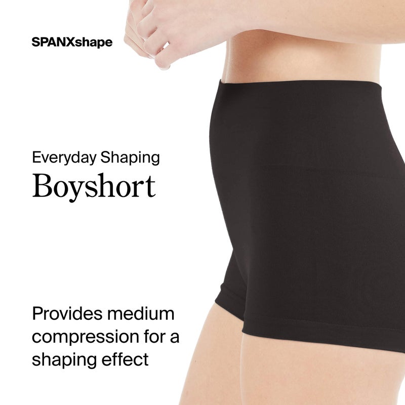 SPANX SPANXshape Everyday Shaping Boyshort - Comfortable Core Control Shapewear Underwear - Invisible Under Clothes - No-Show - Black - Medium - Image 2